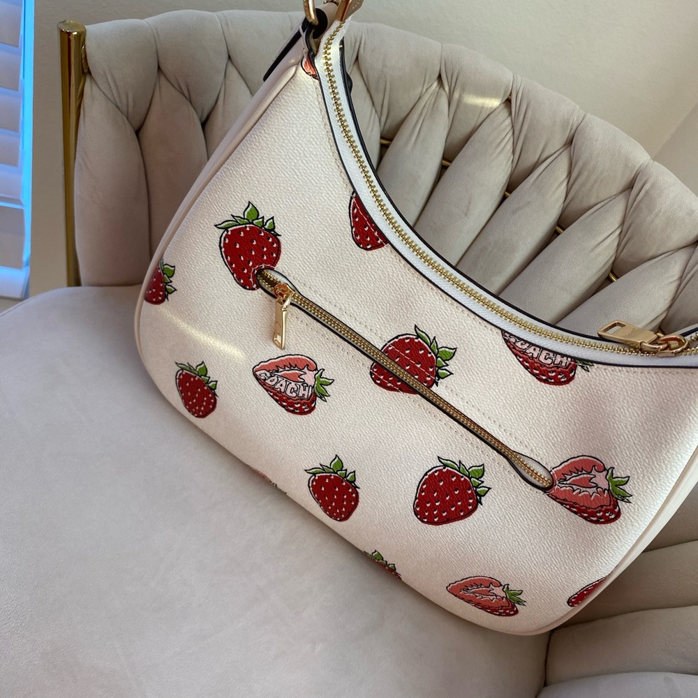 NWT COACH Teri Hobo Bag With Strawberry Print - Picture 4 of 12